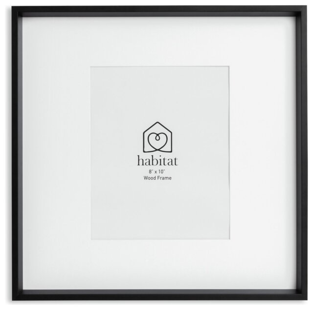 """Habitat Black Wooden Picture Frame - 8x10""""""" - image 1