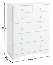 Argos Home Nordic 6 Drawer Chest - White - thumbnail 2