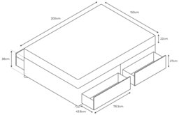 Argos Home Elmdon Kingsize 4 Drawer Divan Bed - Natural - thumbnail 2