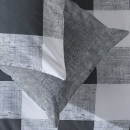 Argos Home Large Gingham Charcoal Bedding Set - Double - thumbnail 2