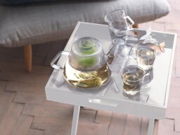 Habitat Oken Folding Side Table - White - thumbnail 2