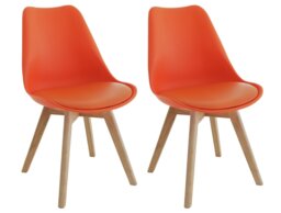 Habitat Jerry Pair of Dining Chair - Orange