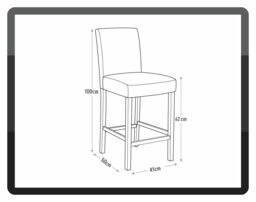 Argos Home Winslow Faux Leather Bar Stool - Black - thumbnail 2