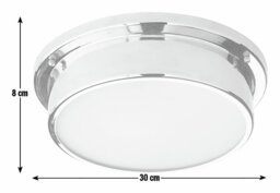 Argos Home Aviemore Bathroom Flush to Ceiling Light - Chrome - thumbnail 2
