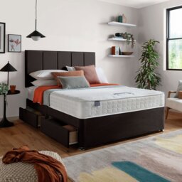 Silentnight Hatfield Memory Small Double 4 Drawer Divan Bed - Charcoal
