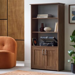Argos Home Ohio 2 Door Bookcase - Walnut - thumbnail 2