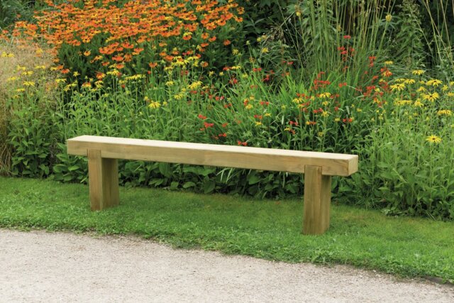 Forest Garden 4 Seater Wooden Garden Bench - image 1