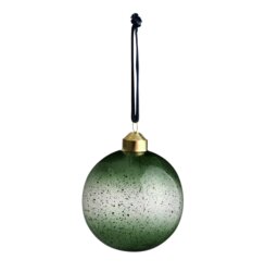 Habitat Pack of 3 Glass Christmas Baubles - Green and Blue - thumbnail 2