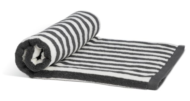 Habitat Grey Stripe Bath Sheet - image 1