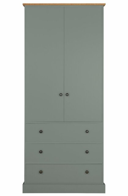 Argos Home Kensington 2 Door 3 Drawer Wardrobe - Sage Green - image 1