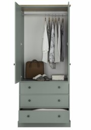 Argos Home Kensington 2 Door 3 Drawer Wardrobe - Sage Green - thumbnail 2