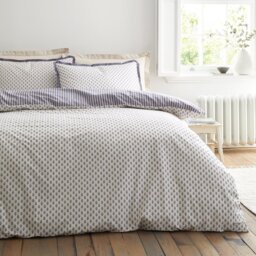 Bianca Cotton 200 TC Amelie Blue Bedding Set - Single