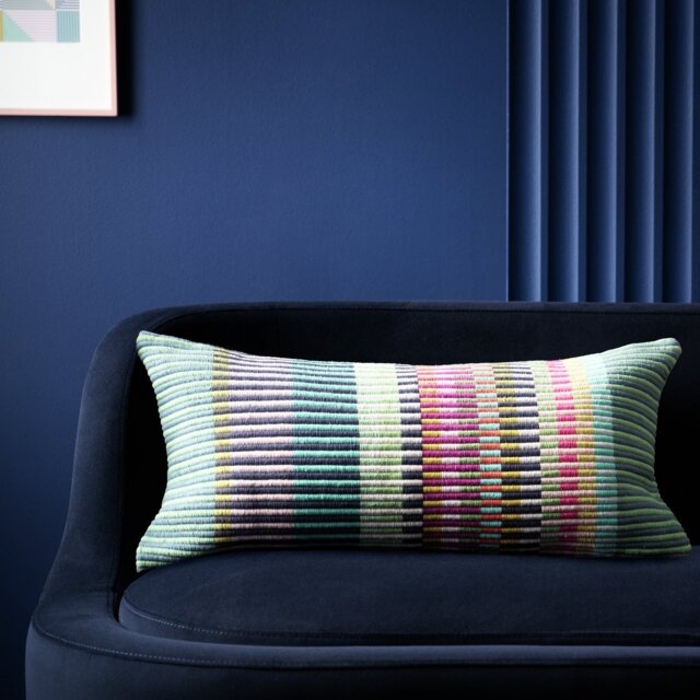 Margo Selby Buster Cushion - Green - 60x30cm - image 1