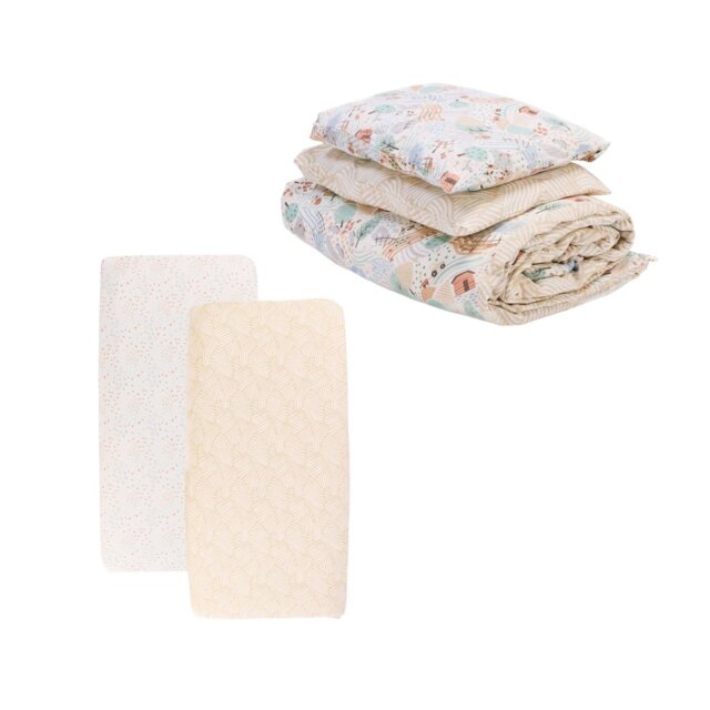 Tutti Bambini Good Life Kids Neutral Cot Bed Bedding Set - image 1