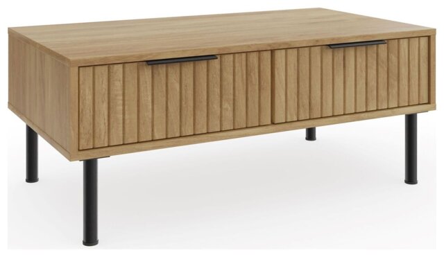 GFW Nervata 2 Drawer Coffee Table - Natural - image 1