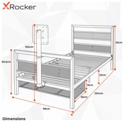 X Rocker BaseCamp TV and Gaming Bed & Kids Mattress - Black - thumbnail 2
