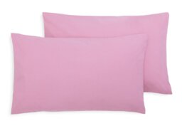 Habitat Polycotton Standard Pillowcase Pair - Pink - thumbnail 1