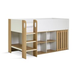 Habitat Norah Storage Mid sleeper Bed & Mattress - White - thumbnail 2