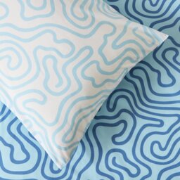 Habitat Squiggle Blue & White Kids Bedding Set - Double - thumbnail 2