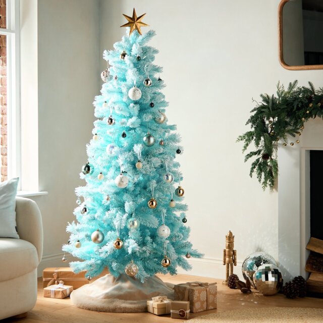 Habitat 6ft Ice Snowy Artificial Christmas Tree - Blue - image 1