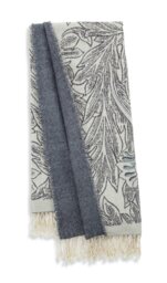 Habitat x Morris & Co. Tulip Toile Woven Throw - Navy - thumbnail 1