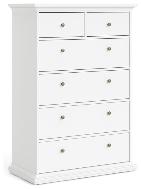 Tvilum Paris 6 Drawer Chest - White - image 1