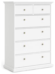 Tvilum Paris 6 Drawer Chest - White - thumbnail 1