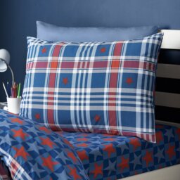 Catherine Lansfield Stars & Check Kids Bedding Set - Single - thumbnail 2