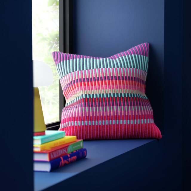 Margo Selby Buster Cushion - Red - 43x43cm - image 1
