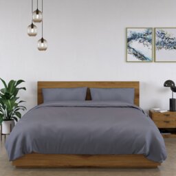 Panda Bamboo Urban Grey Fitted Sheet - Double