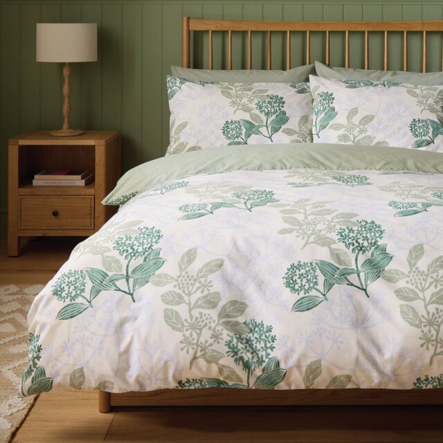 Argos Home Cow Parsley Print Green Bedding Set - Single - image 1
