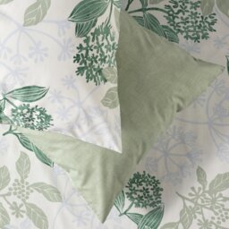 Argos Home Cow Parsley Print Green Bedding Set - Single - thumbnail 2