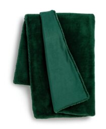 Habitat Faux Fur Plain Throw - Emerald Green - 125x150cm - thumbnail 2