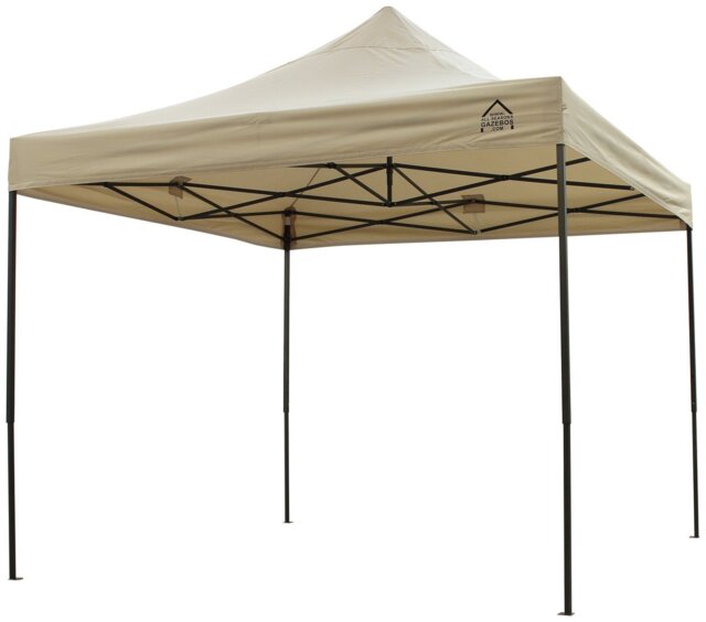 All Seasons 3m x 3m Pop Up Garden Gazebo - Beige - image 1