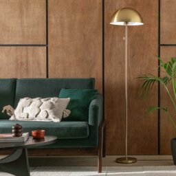 Habitat Mushroom Floor Lamp - Brushed Brass - thumbnail 1