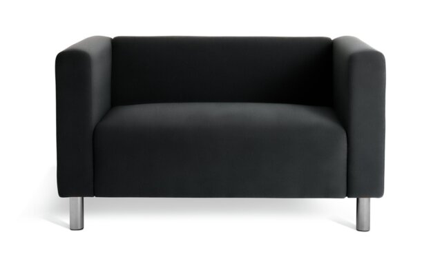 Argos Home Moda Faux Leather 2 Seater Sofa - Black - image 1