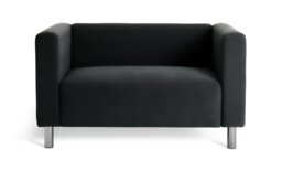 Argos Home Moda Faux Leather 2 Seater Sofa - Black - thumbnail 1