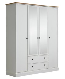 Argos Home Kensington 4 Door 2 Drawer Wardrobe - Soft Grey - thumbnail 1