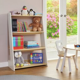 Liberty House Kids 4 Tiered Bookcase - White & Oak - thumbnail 1