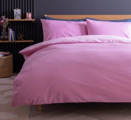 Habitat Polycotton Pink Reversible Bedding Set - Single
