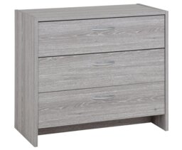 Argos Home Seville 3 Drawer Chest - Grey Oak Effect - thumbnail 1