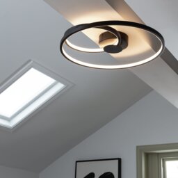 Argos Home Pill Aluminium LED Flush to Ceiling Light - Black - thumbnail 2