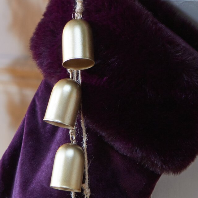 Habitat Small Gold Hanging Bells Christmas Decoration - image 1