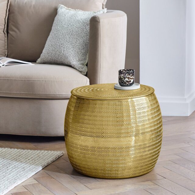 Habitat Sona Side Storage Table - Brass - image 1