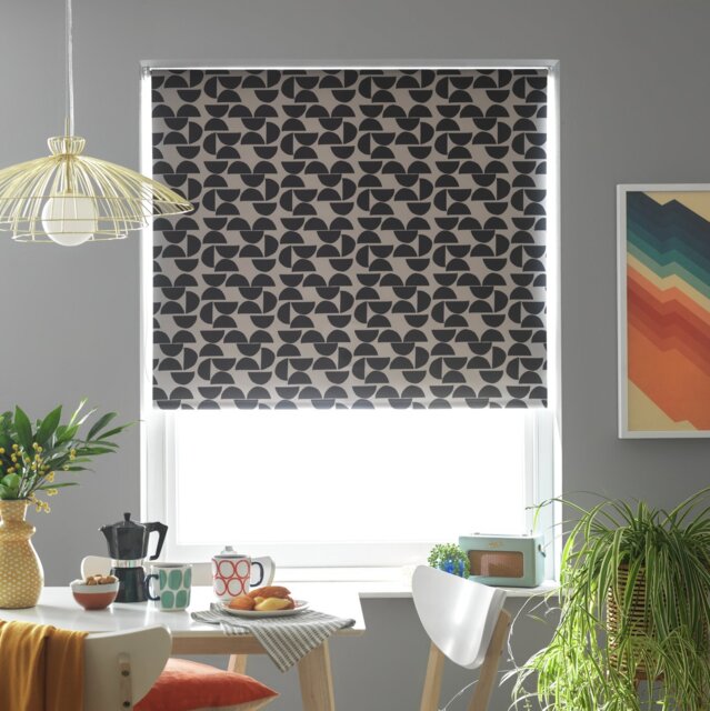 Habitat Geometric Blackout Black Roller Blind - 180cm - image 1