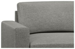 Hutch Fabric Block Arm 6 Seater Corner Sofa - Dove Grey - thumbnail 2