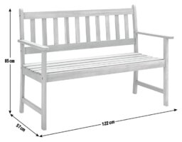 Argos Home Newbury 2 Seater Wooden Garden Bench - Light Wood - thumbnail 2