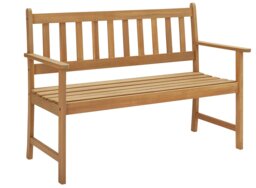 Argos Home Newbury 2 Seater Wooden Garden Bench - Light Wood - thumbnail 1