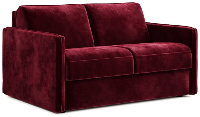 Jay-Be Slim Velvet 2 Seater Sofa Bed - Burgundy - image 1