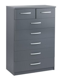 Argos Home Hallingford 7 Drawer Chest - Grey - thumbnail 1